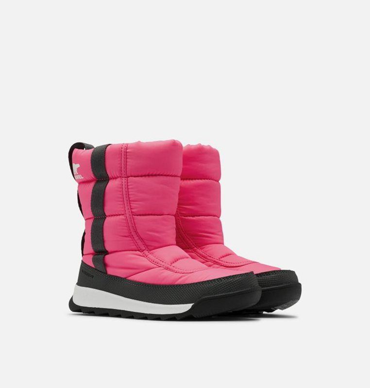 Kids Snow Boots Pink/Black - Sorel Youth Whitney™ II Puffy Mid - 102735-KXF